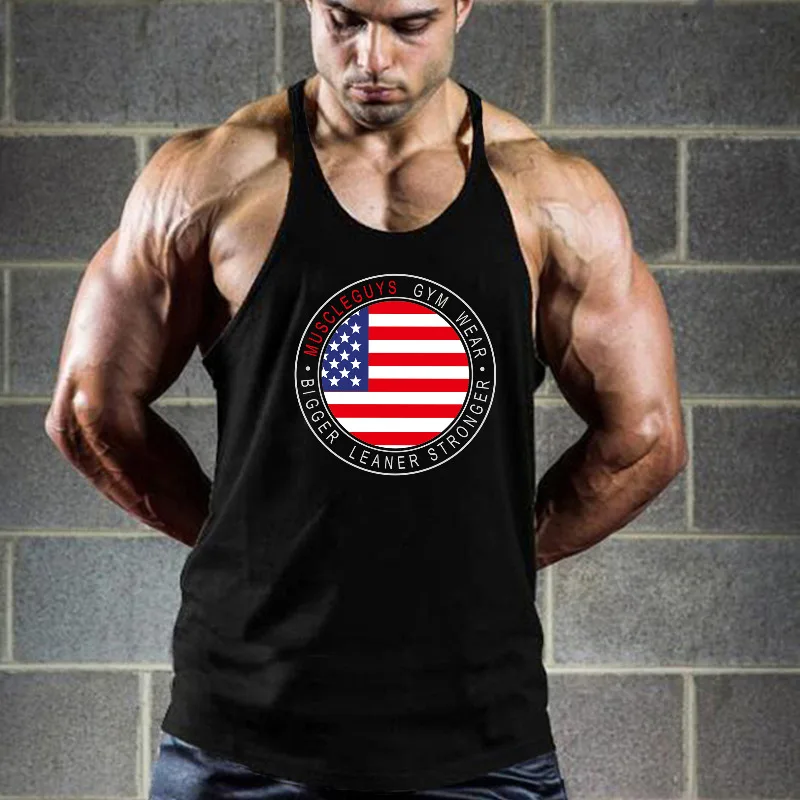 Men's Breathable Running Vests Quick Dry Sleeveless Racerback Tops For Athletic Gym Fitness Bodybuilding Training
