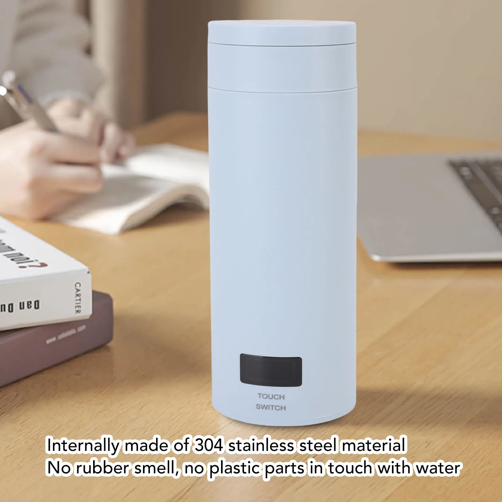 

Portable Hot Water Boiler Travel Electric Kettle 300W 500ml 4 Temperature Settings Portable Hot Water Boiler for Hotel Dormitory