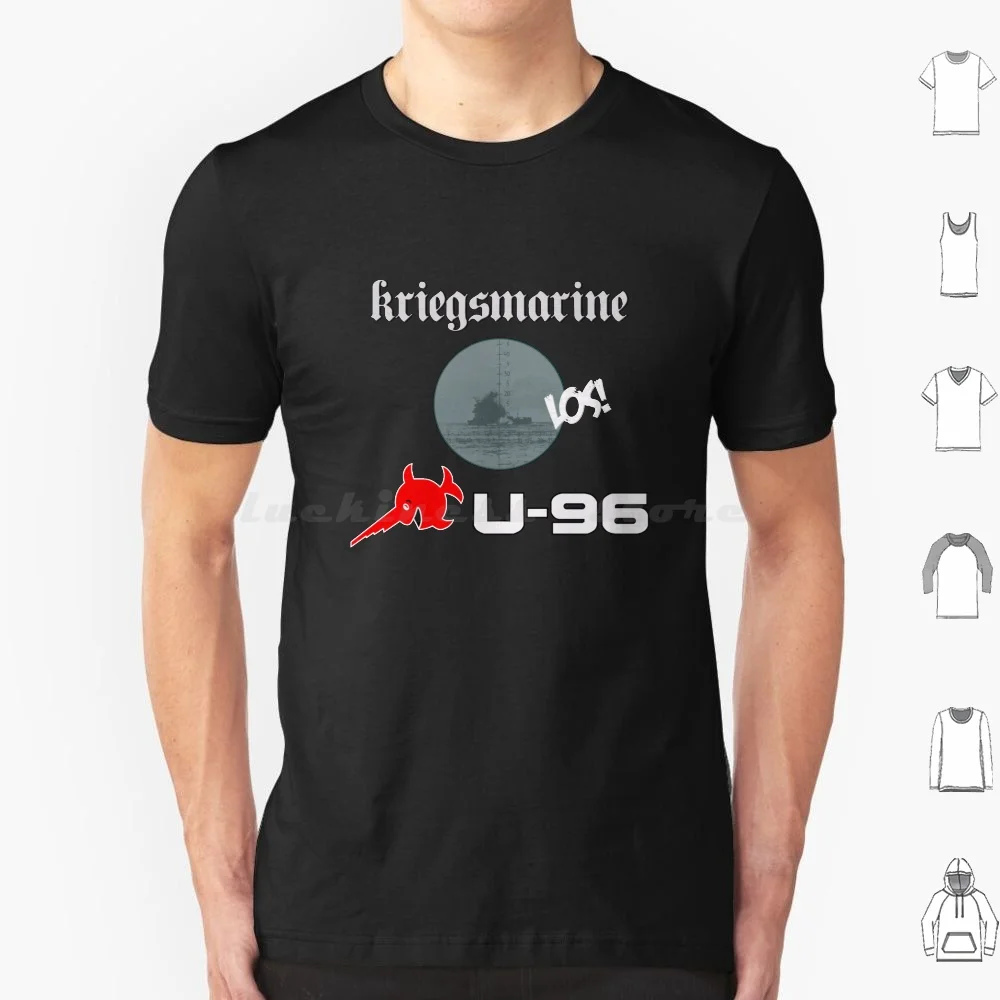 Ww2 German Kriegsmarine U-96 Los! T Shirt 6xl Cotton Cool Tee Ww2 German Kriegsmarine U Boat U 96 U 96 U Boat Das Boot Germany