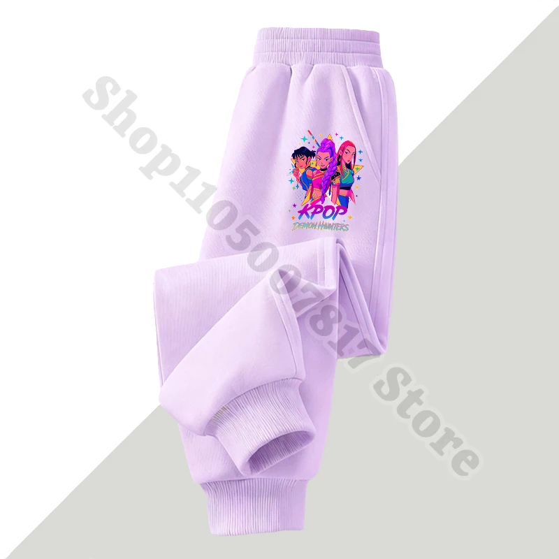 KPop شيطان الصيادين الاطفال الكرتون لطيف السراويل الأطفال أنيمي بناطيل كاجوال فتاة ملابس عصرية بنطلون عيد الميلاد هدايا عيد الميلاد 2026 #4