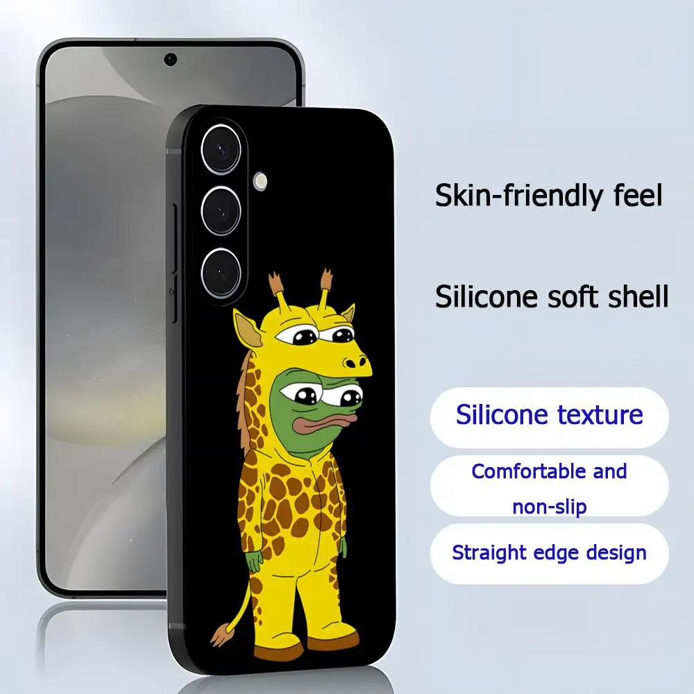 حزين بيبي الضفدع رسم حافظة هاتف رائعة لهاتف سامسونج جالاكسي S25 S24 S23 S22 S21 S20 Plus Ultra Note20 Soft Black #4