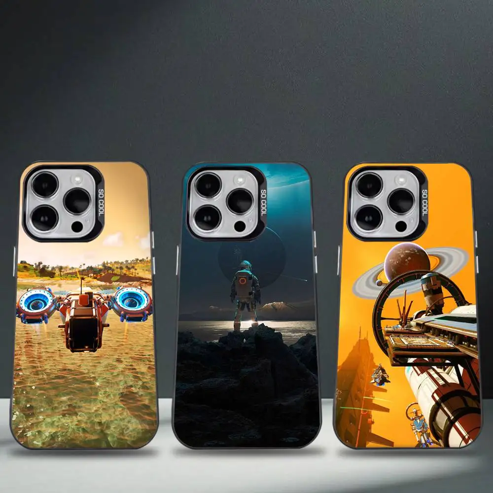 

No Mans Sky Game Phone Case For iPhone 16,15,14,13,12,11,8,7,Pro,Max,Plus,Mini,XS,SE Anti Fall Black Matte Hard