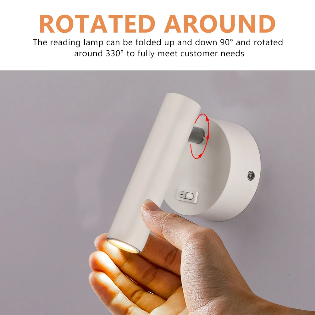 

1Set Modern Bedside Wall Lamp Simple Style One-Head Room Background Fill-in Light Indoor Wall-Mounted Decor