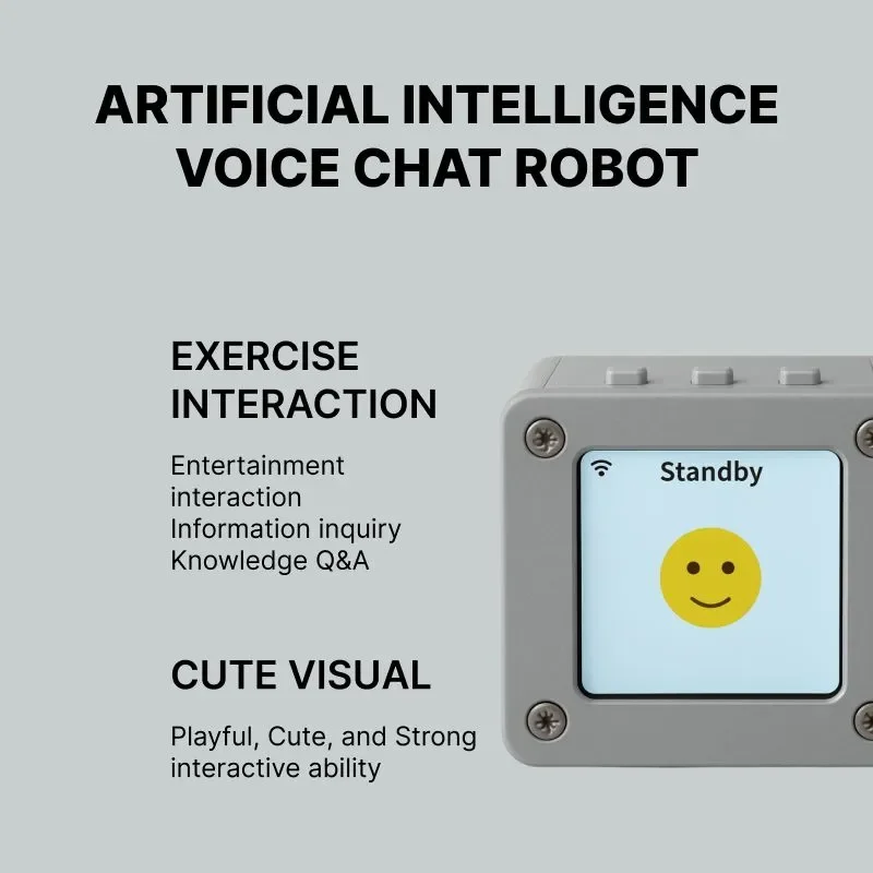 روبوت EMO XiaoZhi Mini AI |   Chatbot الصوتي الذكي، التفاعل العاطفي، رفيق الذكاء الاصطناعي الشخصي، متعدد اللغات، مع آذان القط