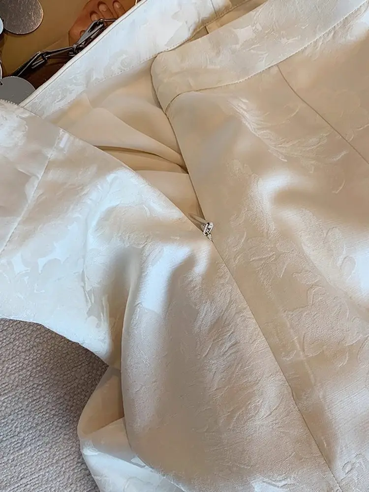 تنورة Sle f الصينية الجديدة معي الربط التخسيس تصميم الصيف المرأة عالية الخصر ألف خط تنورة تنفس الدانتيل