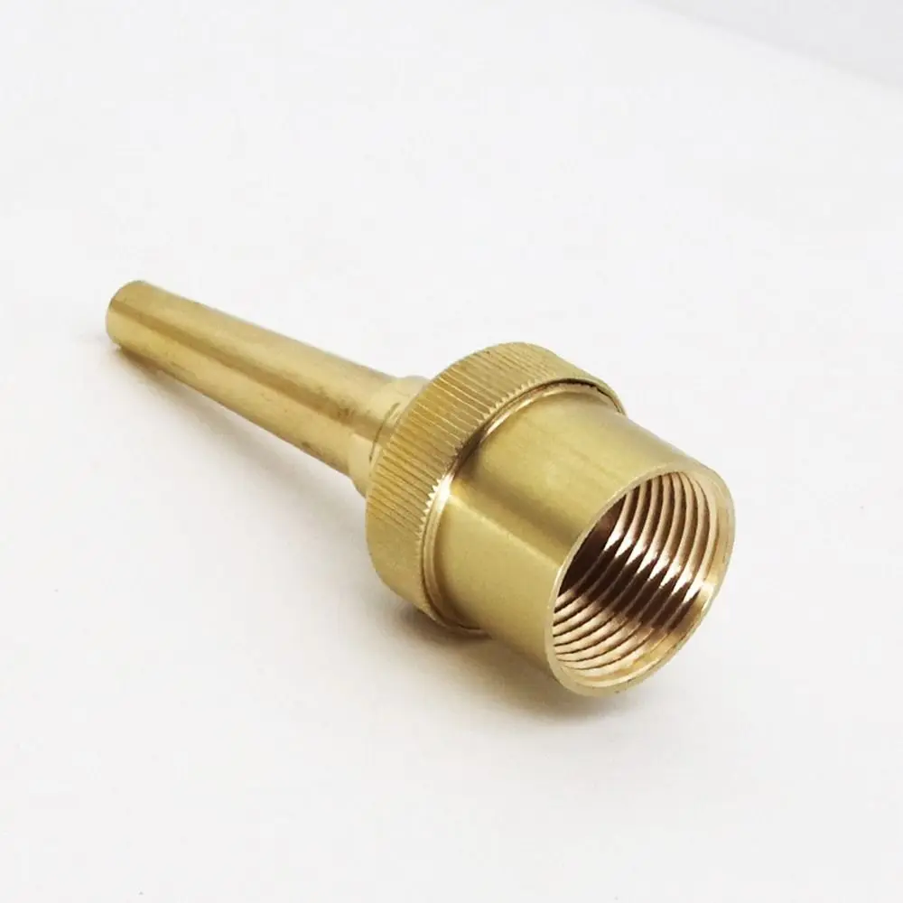 New Brass Jet Straight Fountain Nozzles Adjustable Durable Bubbler Jet Fountain 1/2