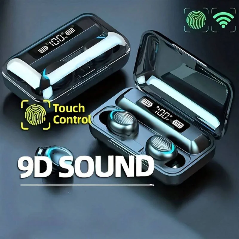 Wireless Earbuds With 5.3mm Chip, Up To 36 Hours Of Music Playback, Hi-Fi Sound Quality, Built-In Noise-Canceling Microphone