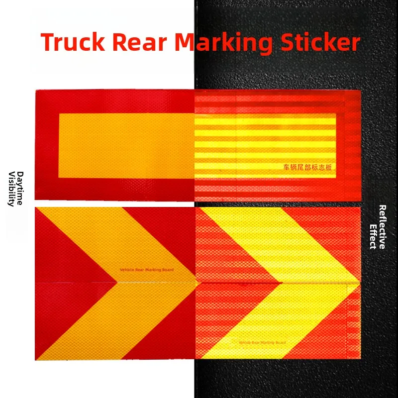 Reflective Aluminum Plate Tail Mark Board for Trucks Warning Identification Sticker High Intensity Reflective Vehicle Decal