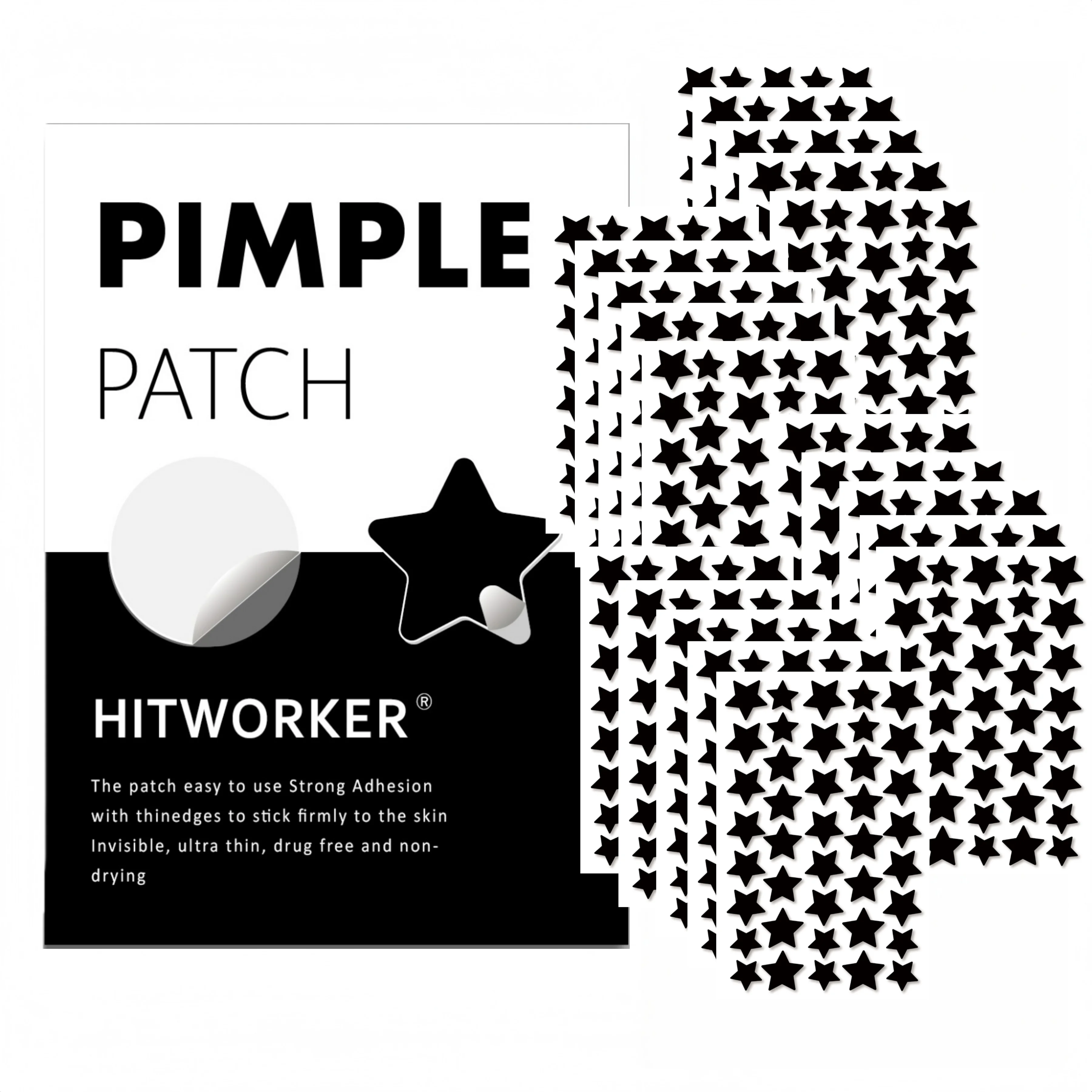 800/400/200pcs/box star shaped - containing tea tree oil acne patch, alcohol free, non irritating absorption of acne secretions