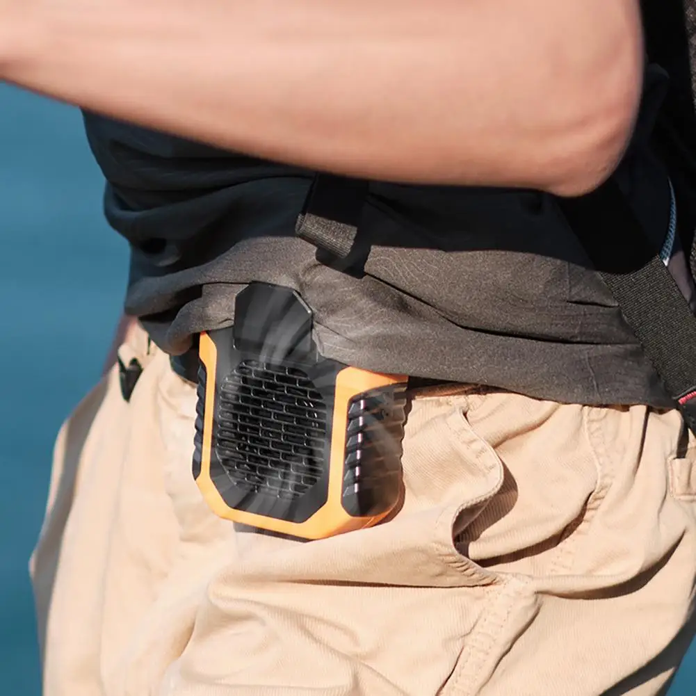 Koelventilator Multifunctionele Sterke Wind Oplaadbare Zomer Outdoor Nekband Opknoping Taille Draagbare Ventilator Voor Camping