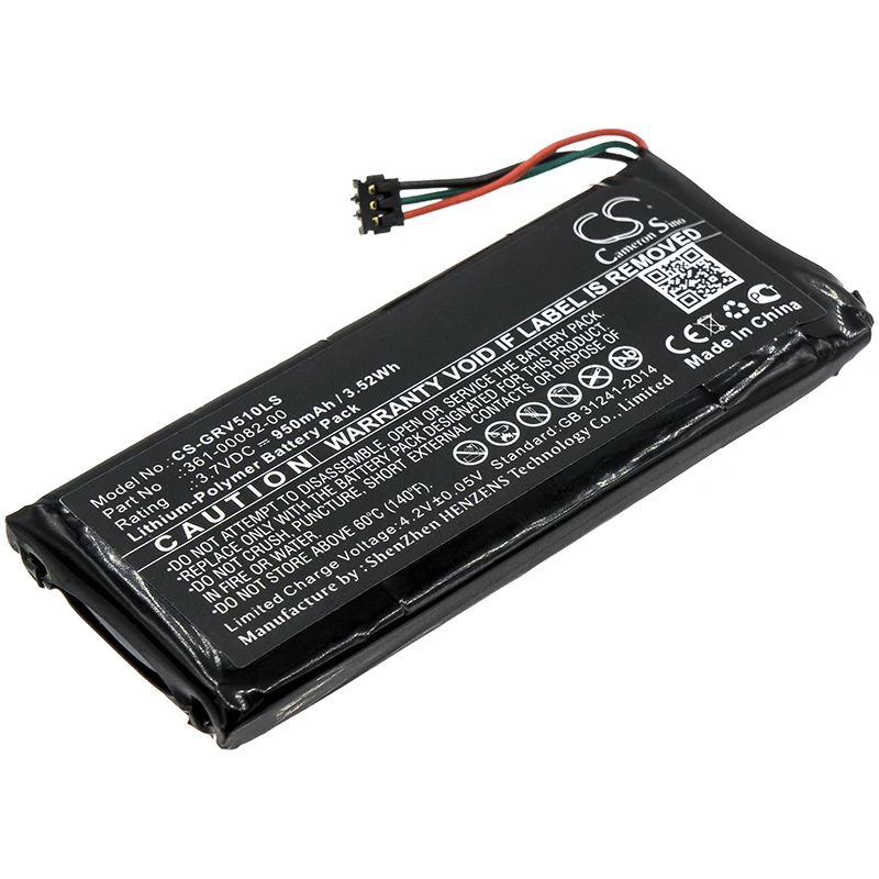 

Li-PolymerBicyclesFlashlightsBatteryforGarmin,3.7V,950mAh,CompatibleModels:010-01951-00,RTL510,VariaRTL501,Varia