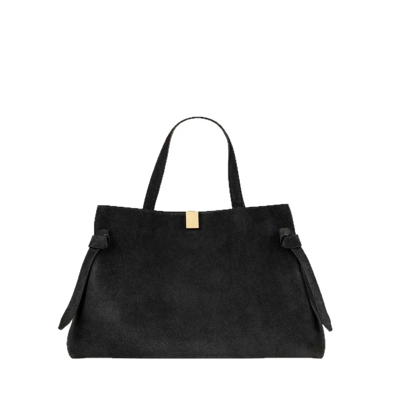 

2025 новая стильная замшевая сумка на плечо в форме горшка с ремешком через плечо под мышками для ручной сумки-тоут