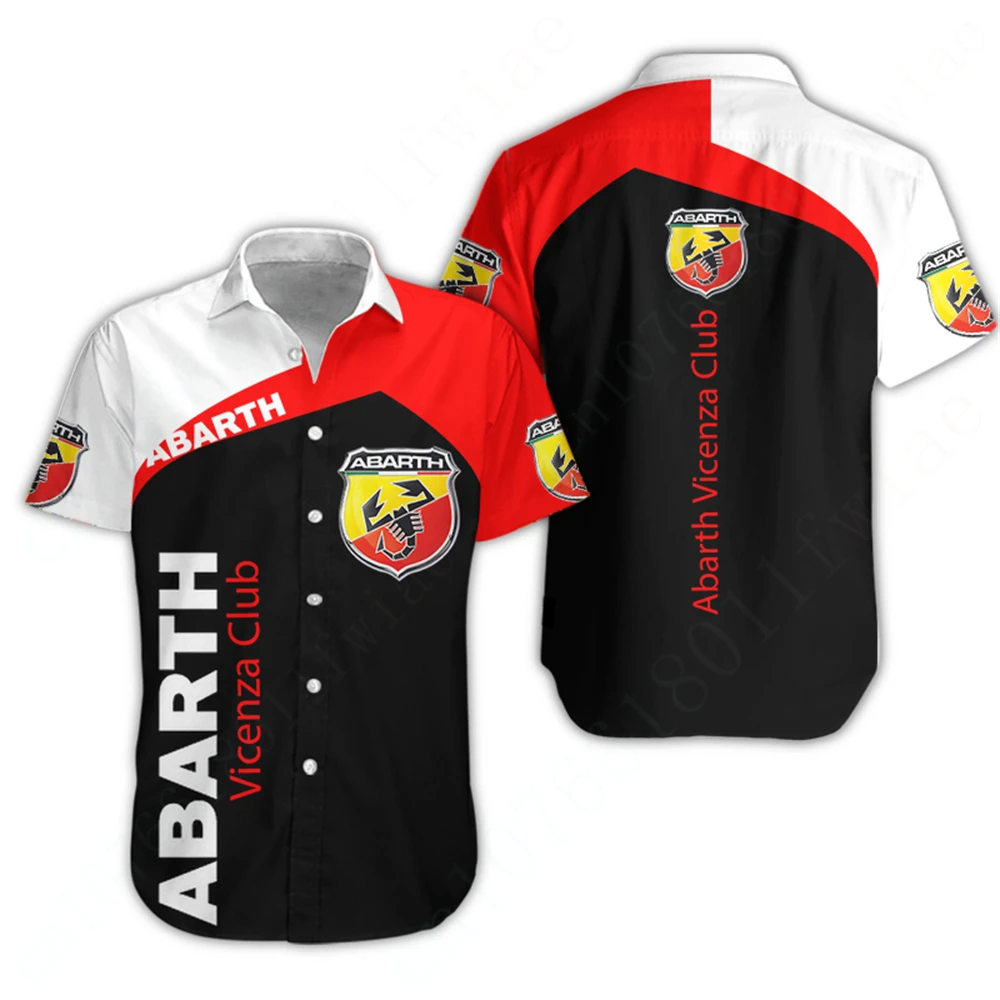 Abarth Harajuku t-shirt oversize camicie Casual per uomo donna abbigliamento Unisex Cardigan con bottoni di lusso camicie e camicette Anime