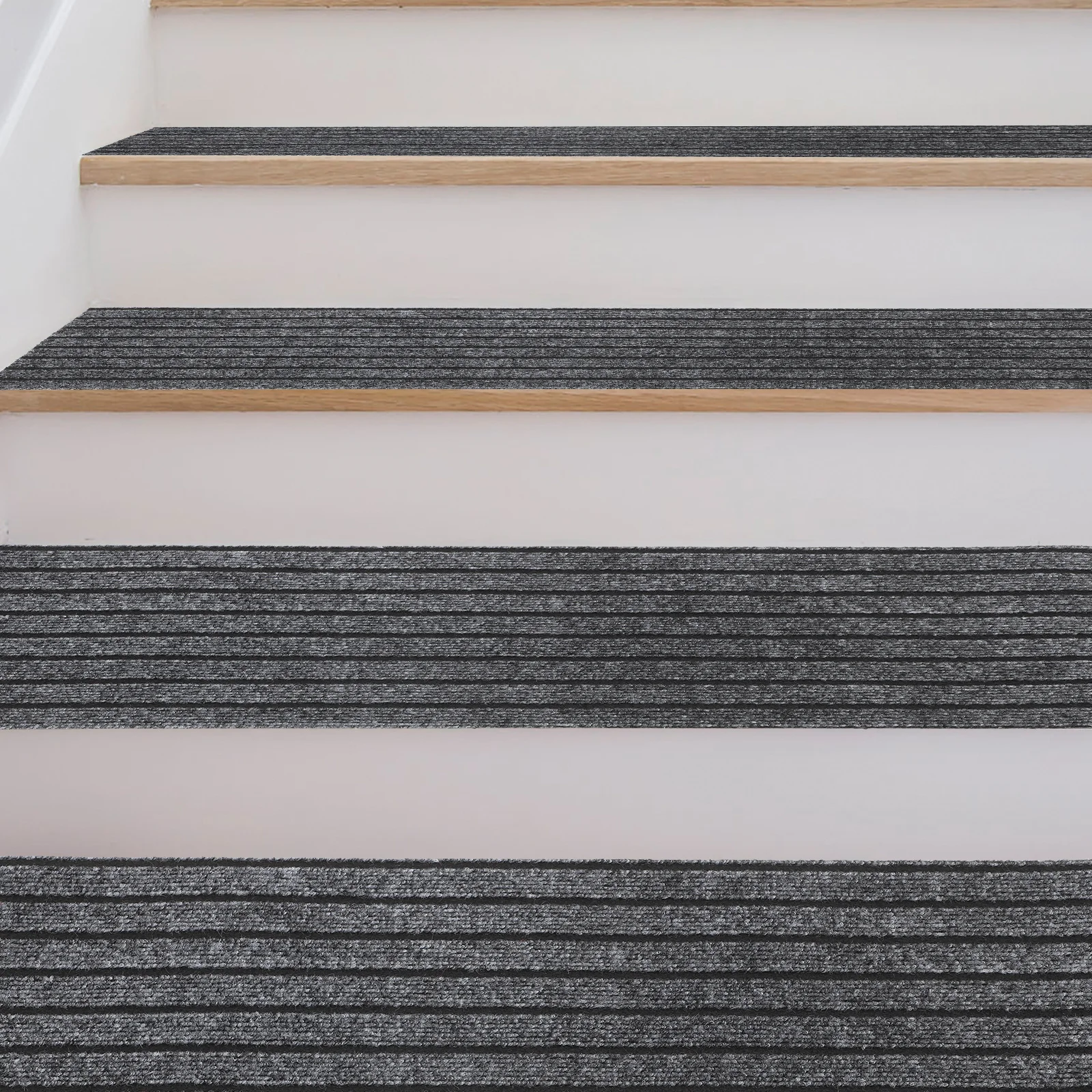 

Anti Slip Stairs Treads 26x75cm Non Skid Carpet Pads Stair Step Rug Safety Kids Durable Polyester Stairway Floor