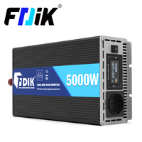 FDIK Inverter 12V 220V Pure Sine Wave Inverter 24V 5000W With Color Screen Display Solar Power Converter For RV And Camping