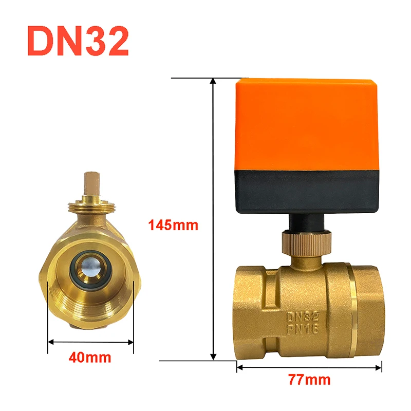 1/2" 3/4" 1" 2" motorisierter Kugelhahn 3-Draht 2 Steuerung Messing elektrischer Kugelhahn für Wasser/Öl/Flüssigkeit 220V 12V 24V – Detail 6