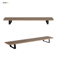 SAMDI Durable Wooden Desk Modern Standing or Laptop Desk for Home Office Computer Desk