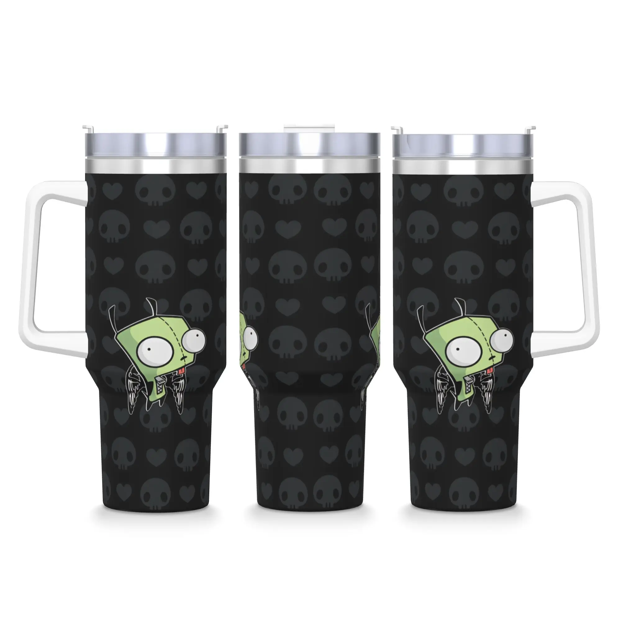 Stainless Steel Tumbler Gir Mugs Cup With Straws Invaders Zims Camping Cold Drink Water Bottle Heat Preservation 40oz Coffee Mug