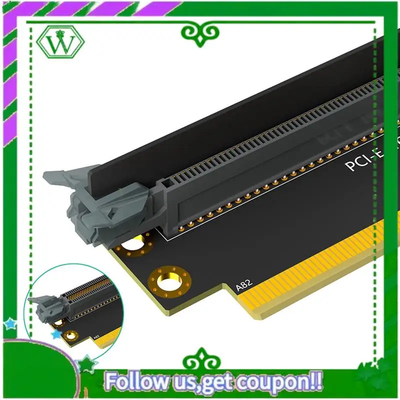 Reliable-Male To Female Riser Card High Quality PCI-E 16X 3.0 90 Degree Reverse For 2U Server (Installation Direction Towards CP
