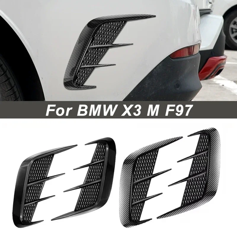 Shark Gills Side Fender Sticker Simulation Air Intake Trim For BMW X3 M F97 Body Accessories