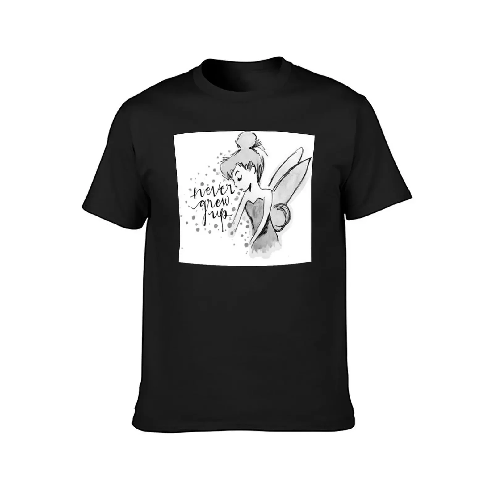 Never Grew Up Tink BW T-Shirt oversizeds quick-drying fitted t shirts for men