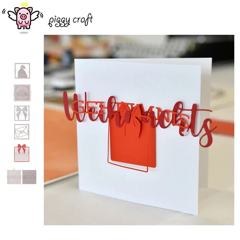 1pc Piggy Craft metal cutting dies cut die mold Gift small frame series Scrapbook paper craft mold blade punch stencils dies