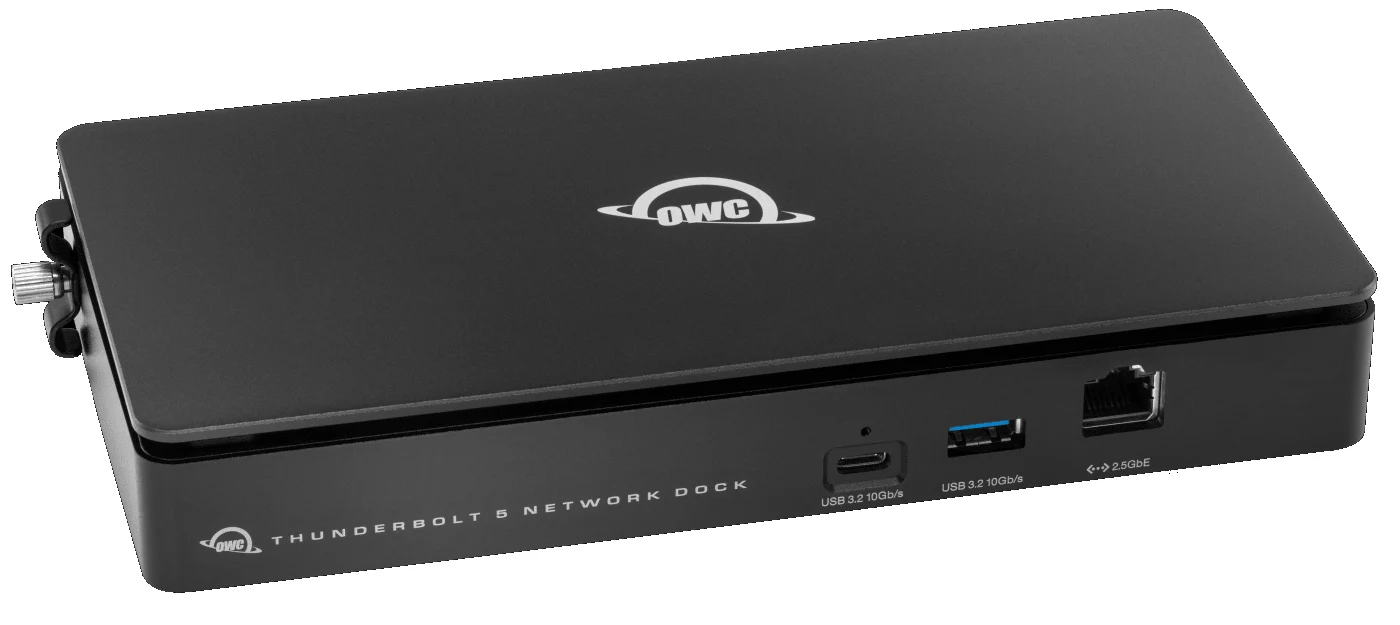 OWC Thunderbolt 5 Dual 10GbE Network Dock 80Gbps 90W Power Triple 8K 2.5GbE USB-C USB-A Hub for Mac and Windows