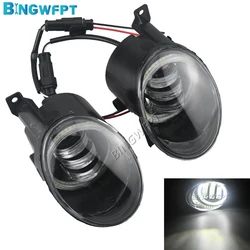 BINGWFPT For Volkswagen Tiguan (5N _) 2012 - 2016 Angel Eye Fog Light Car LED Lens Fog Daytime Running Lamp DRL 30W 6000LM