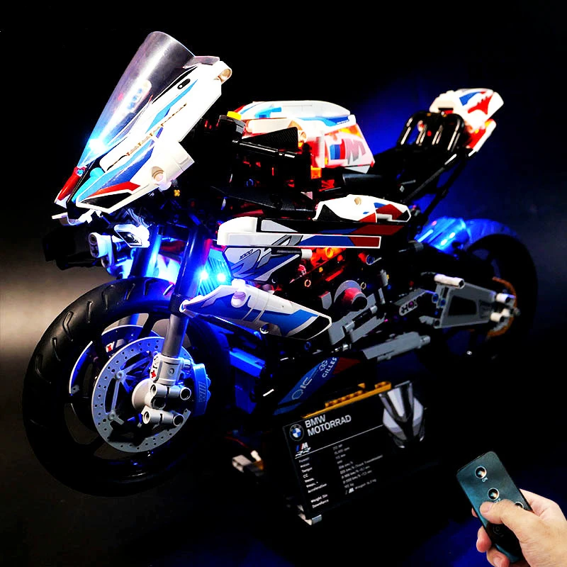 NEW IN STOCK RC LED Light Set For BMW Motorcycle 1000 RR Accessories Compatible LEGO 42130 MOC Building Blocks Brick