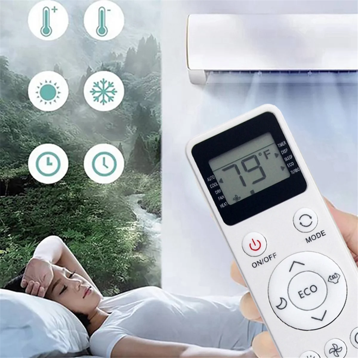 2025 + Reemplace el control remoto de CA EATC10RE2T-C para el control remoto del aire acondicionado EQK EATC10RE2T-C