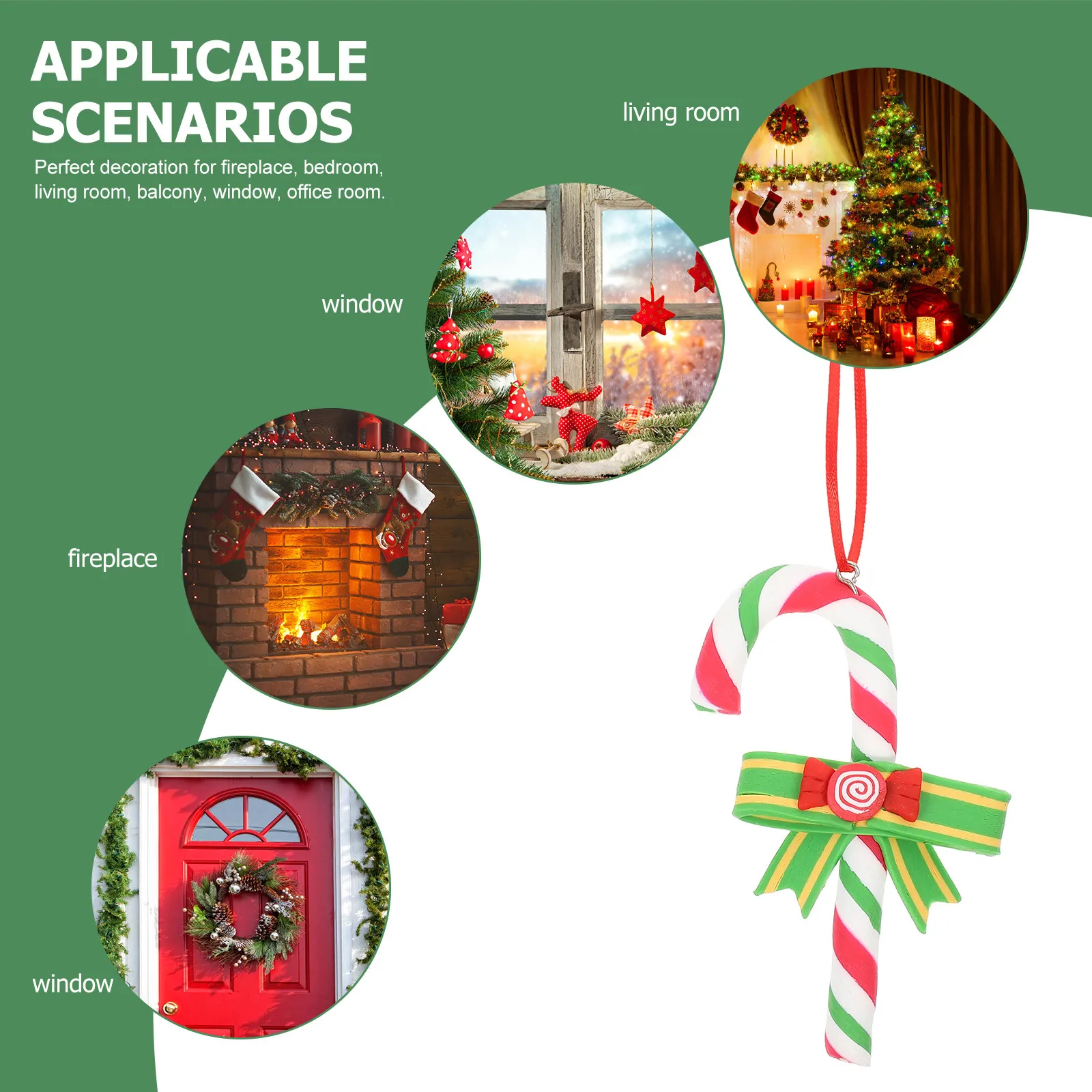 

Christmas Polymer Clay Candy Pendant Hanging Decoration Tree Ornament Holiday Party Candy Decoration Xmas Decor