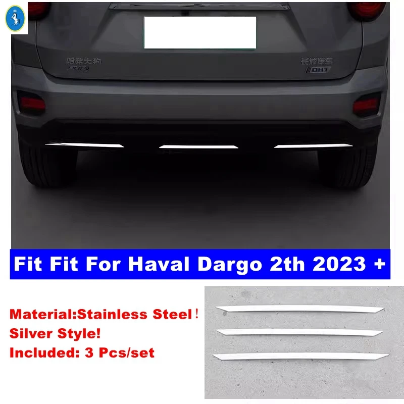 

Car Rear Bumper Stripes Protection Decor Cover Trim Fit For Haval Dargo 2th 2023 2024 Stainless Steel Accessories Exterior Refit