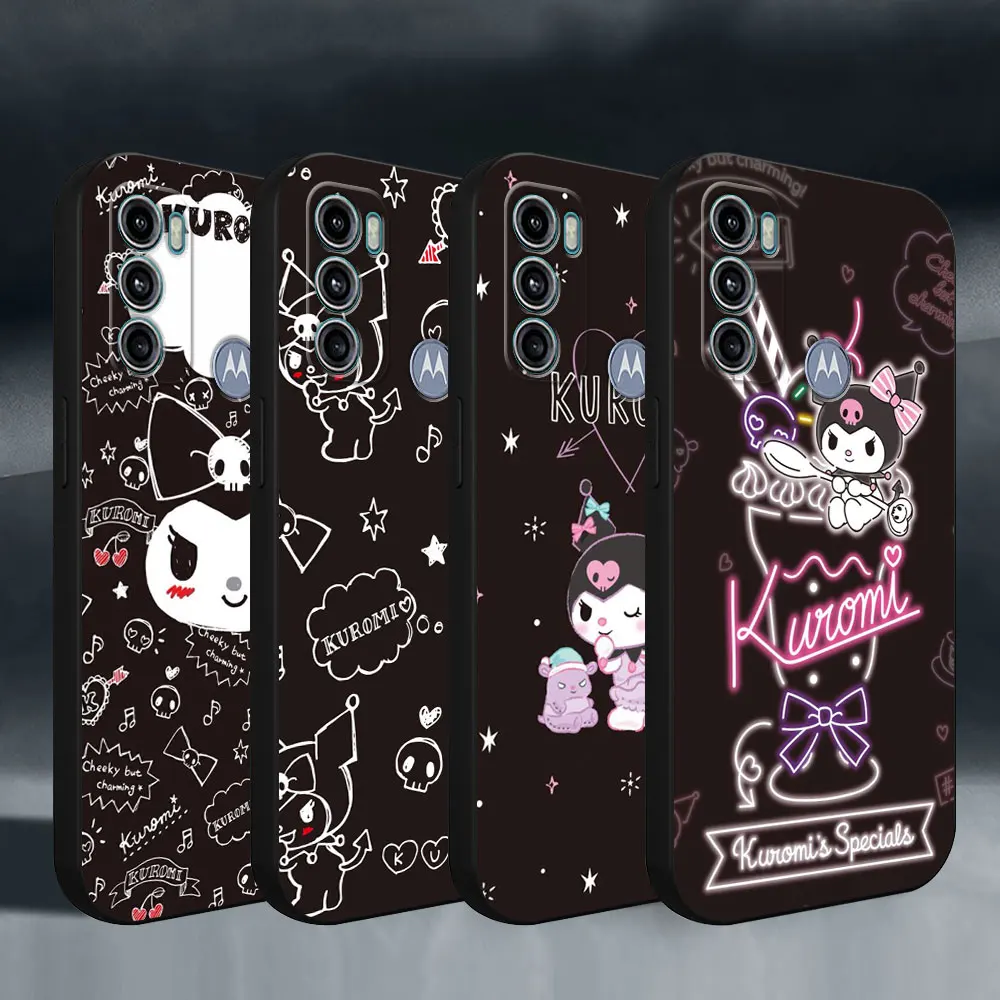 Case for Motorola Moto G22 G200 5G G50 G32 G52 G72 G53 G73 G60 G60s G51 G71 G31 G30 Silicone Sanrio Kuromi Cute Cover