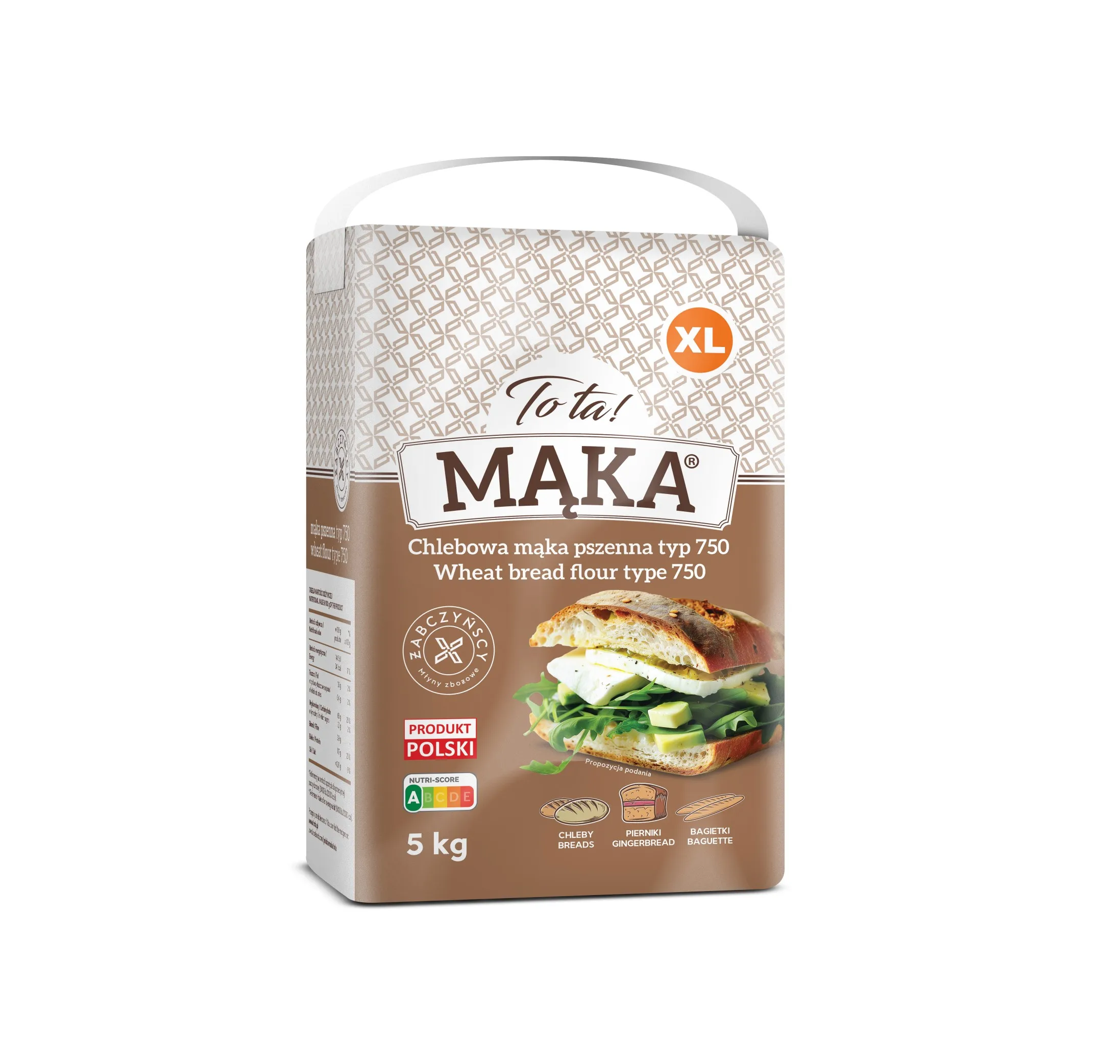 خبز دقيق القمح نوع 750 5 كجم - توتا