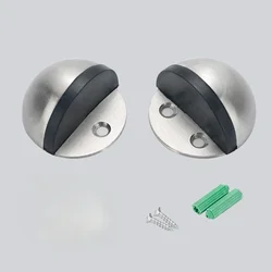 Door Stops Stainless Steel Rubber Door Stopper Non Punching Sticker Hidden Door Holders Floor Mounted Nail-free