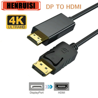 4K DisplayPort to HDMI-compatible Cable for PC Laptop HDTV Projector Monitor 3m DP to HD Adapter Display Port Video Audio Cable