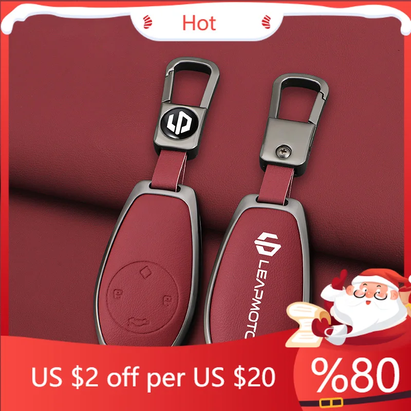 

Hot Car Remote Key Case Cover Shell Fob For Leapmotor C16 C11 C10 C01 T03 S01 Type Zinc Alloy Leather Protecto Interior Stickers