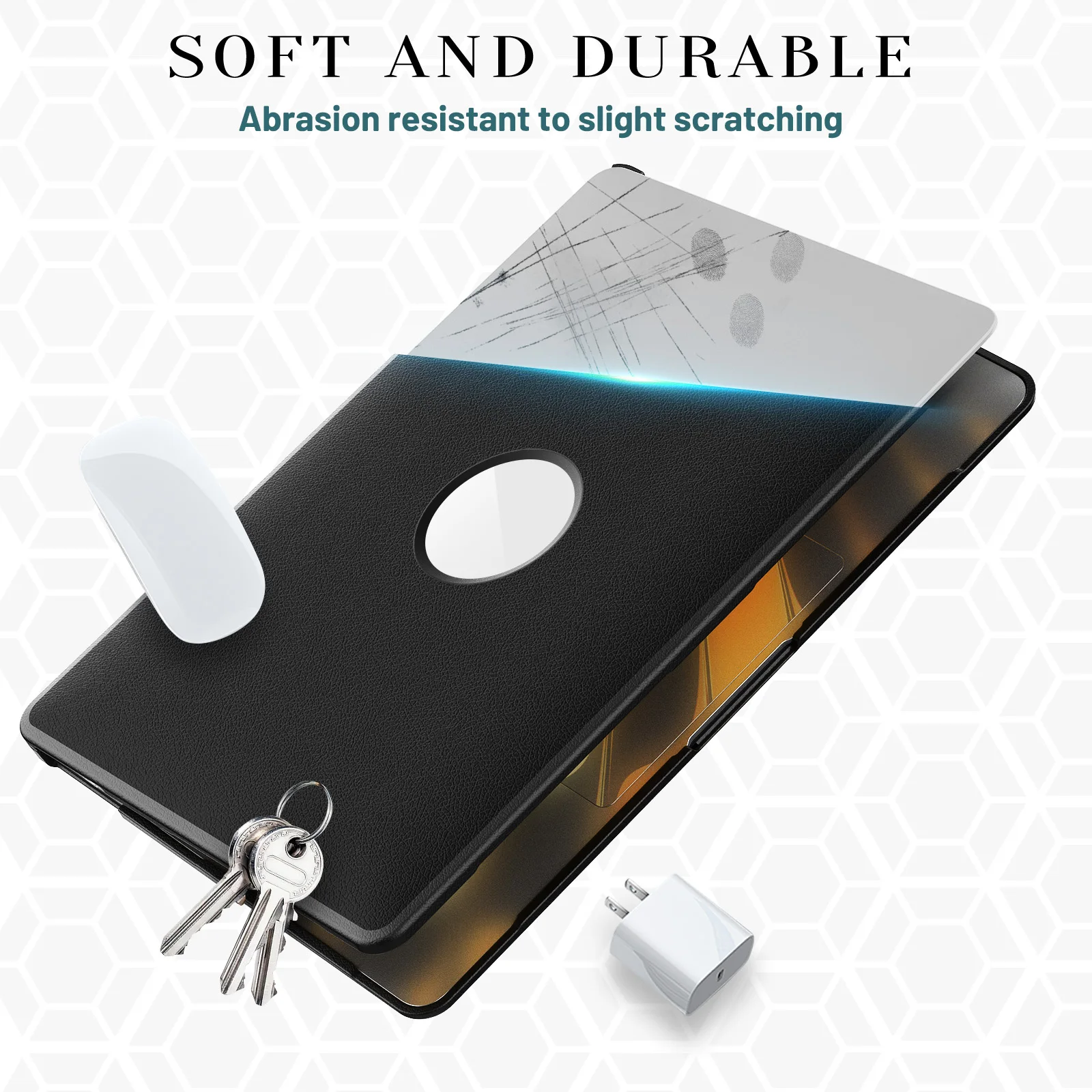 لجهاز ماك بوك برو 16 بوصة، حافظة ماك بوك برو 14، حافظة كمبيوتر محمول جلدية مع حامل، غطاء حماية فاخر لطراز شريحة M3/M2 Pro #3