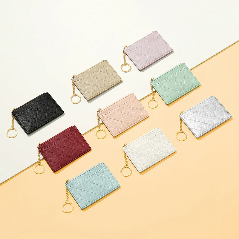 Ladies' leather short zipper wallet,Multi-slot business card and ID card case,student coin purse,monedero,carteira feminina