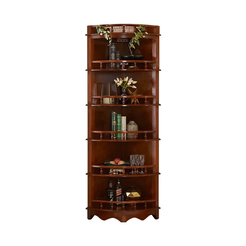 

Household Corner Cabinet Living Room Wine Cabinet Multi-Functional Corner Cabinet Corner Storage Rack