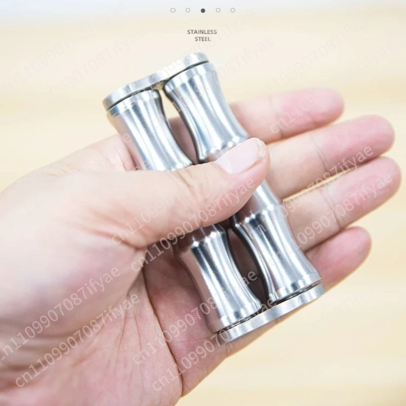 Stainless Steel Decompression Massage Hand Handle Piece Bamboo Exercise Finger Joints The Elderly Relax Muscle Flexibility