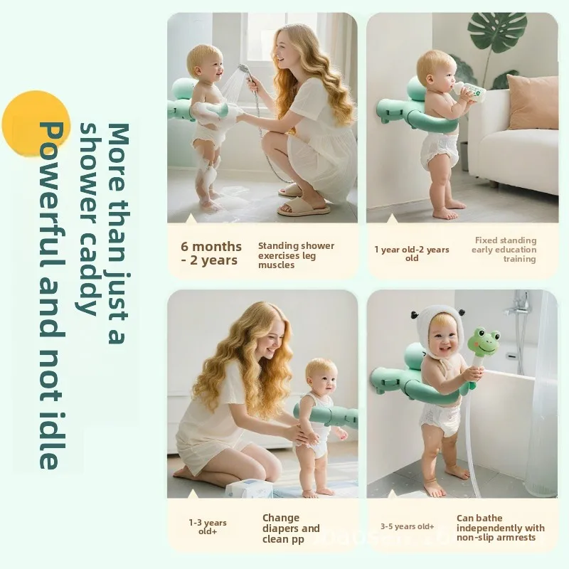 Baby Standing Bathing Aid Convenient Storage and Easy to Carry for Baby Bathing