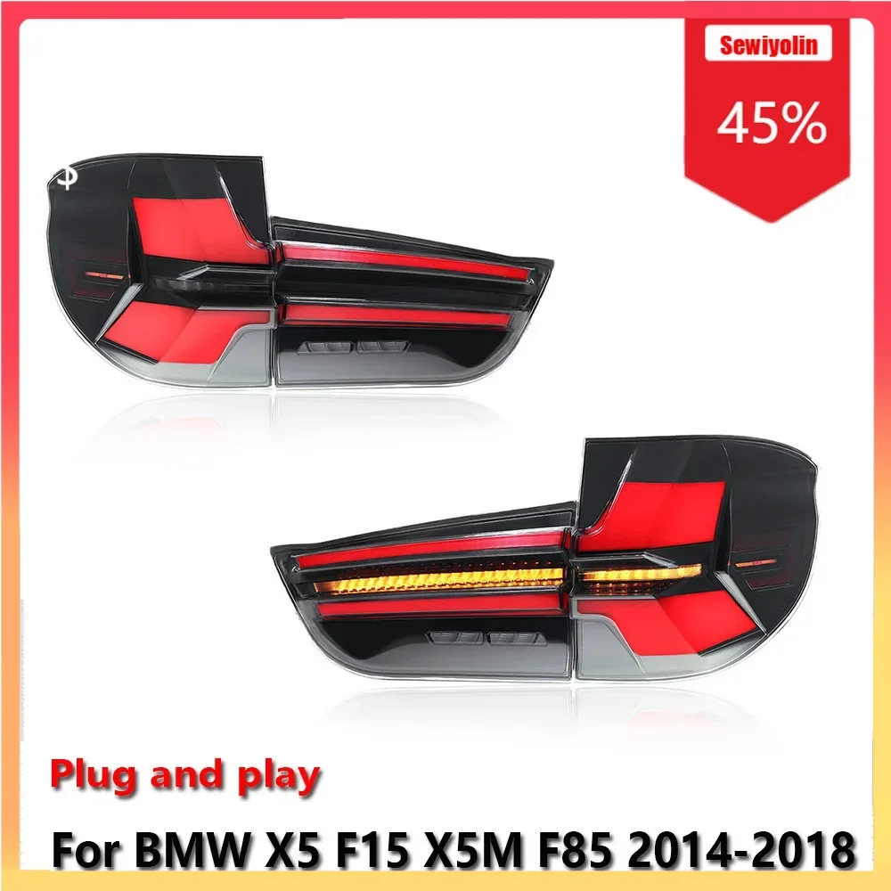 

Car Auto LED Tail Light Accesorios Para Auto For BMW X5 F15 X5M F85 2014-2018 Auto Fog DRL Brake Turn Signal Lamp Plug And Pla