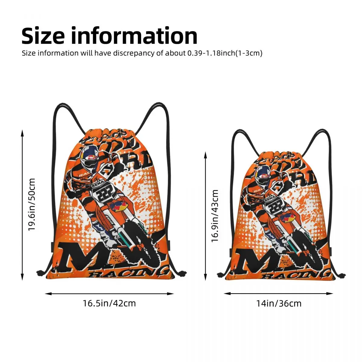 MotoCross Endflats Moto Ready to Race Sac à dos, Proximité Wstring, Sacs de basket-ball, Sac de sport, Moto BitadorBike, Life String Sackpack