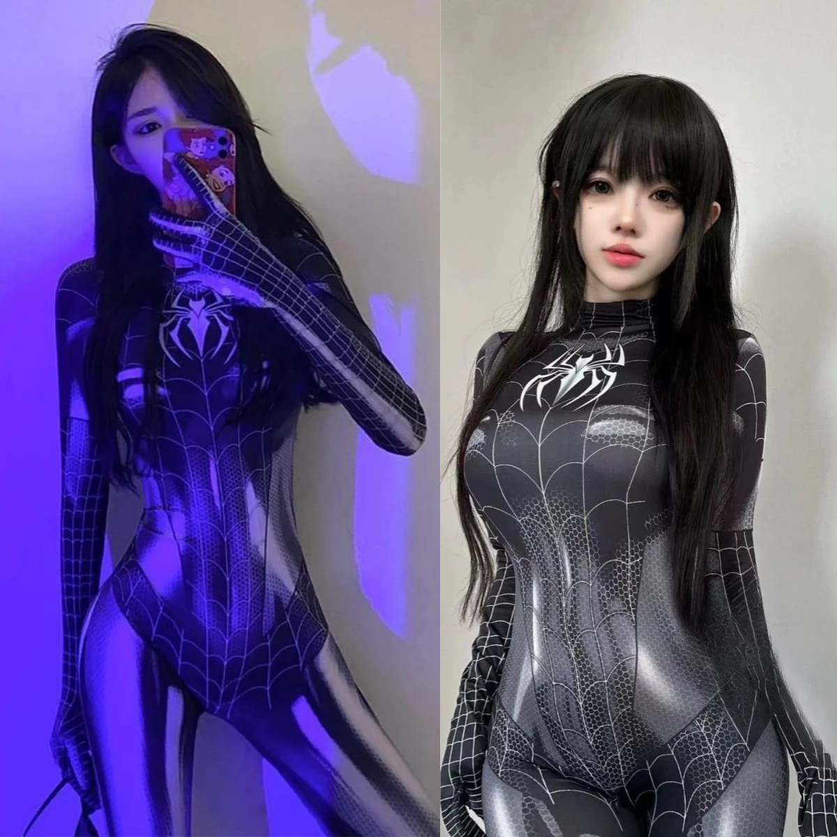 

Halloween Sexy Black Spider Women Costume Movie Superhero Cosplay Bodysuit Christmas Corset Cat Jumpuit Carnival Party Outfits