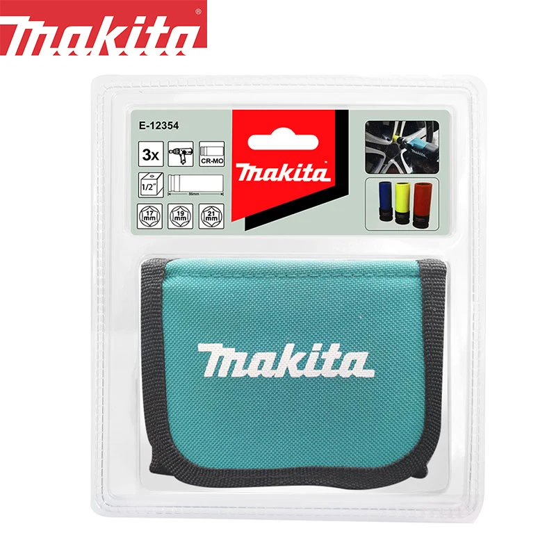 Makita E-12354 Electric Wrench Hexagonal Air Driver Socket Automotive Repair Tool Set 17/19/21mm