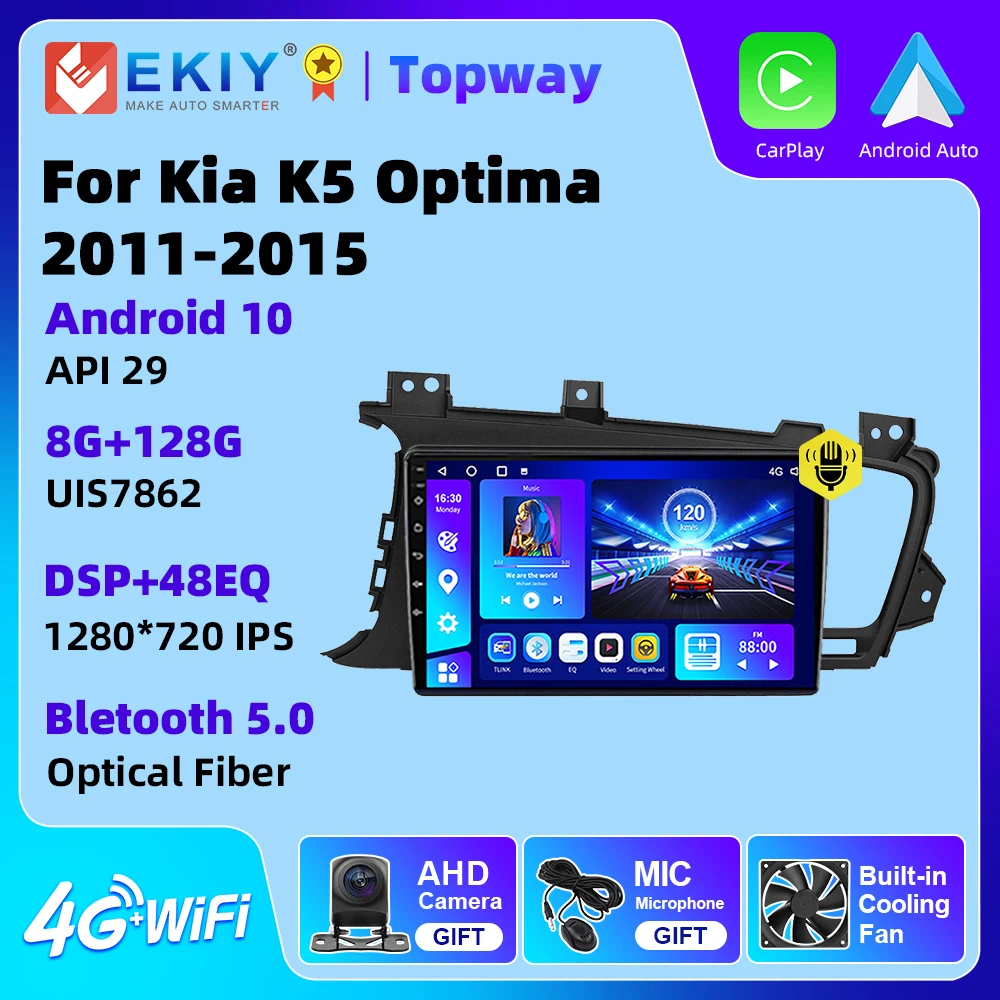 

EKIY для Kia K5 Optima 2011 2012 2013 2014 2015 GPS-навигация 2 din автомагнитола Android автомобильный мультимедийный видеоплеер 4G WIFI