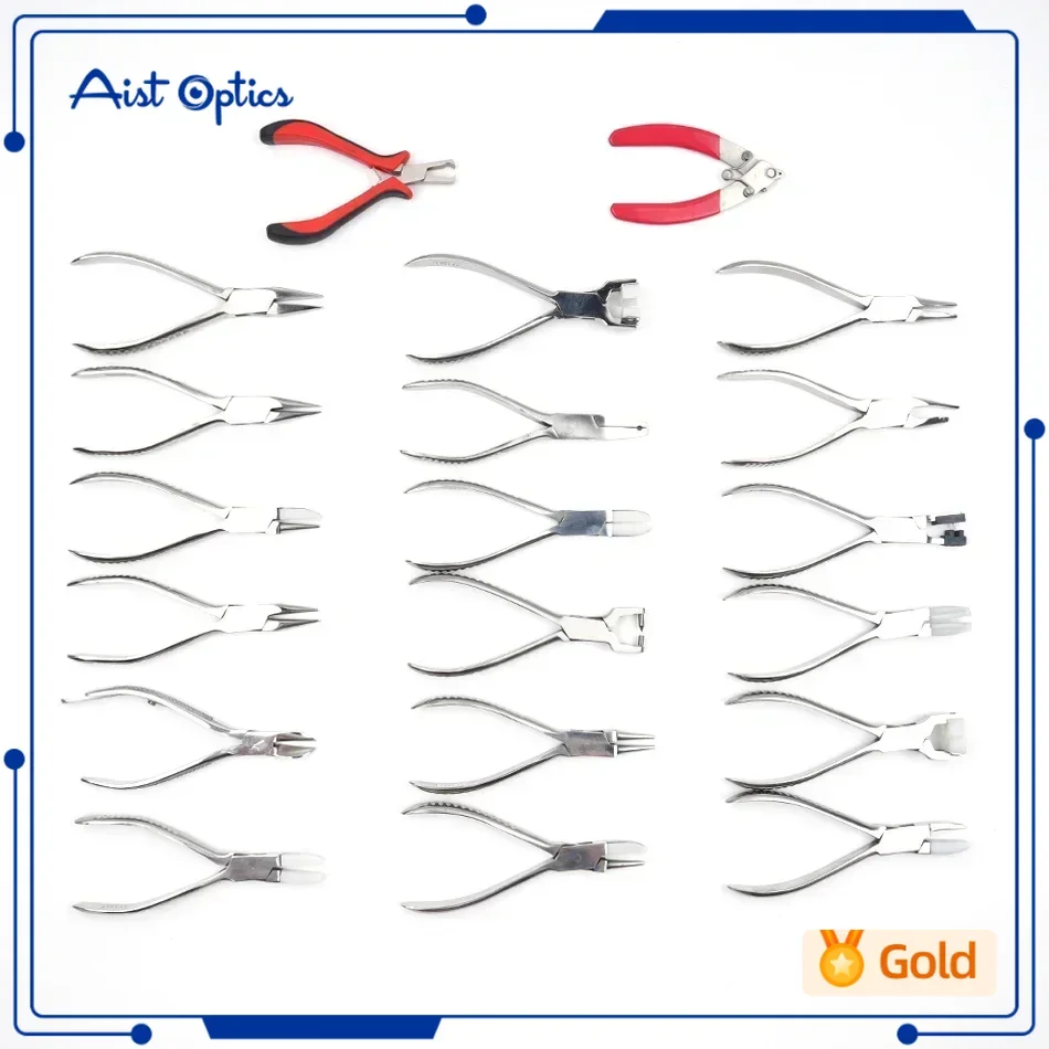 Aist Glasses Plier Set Several Types for Option Spectacle Adjusting Glasses Pliers Tool Nose Pad Arm Temple Bridge Adjustment