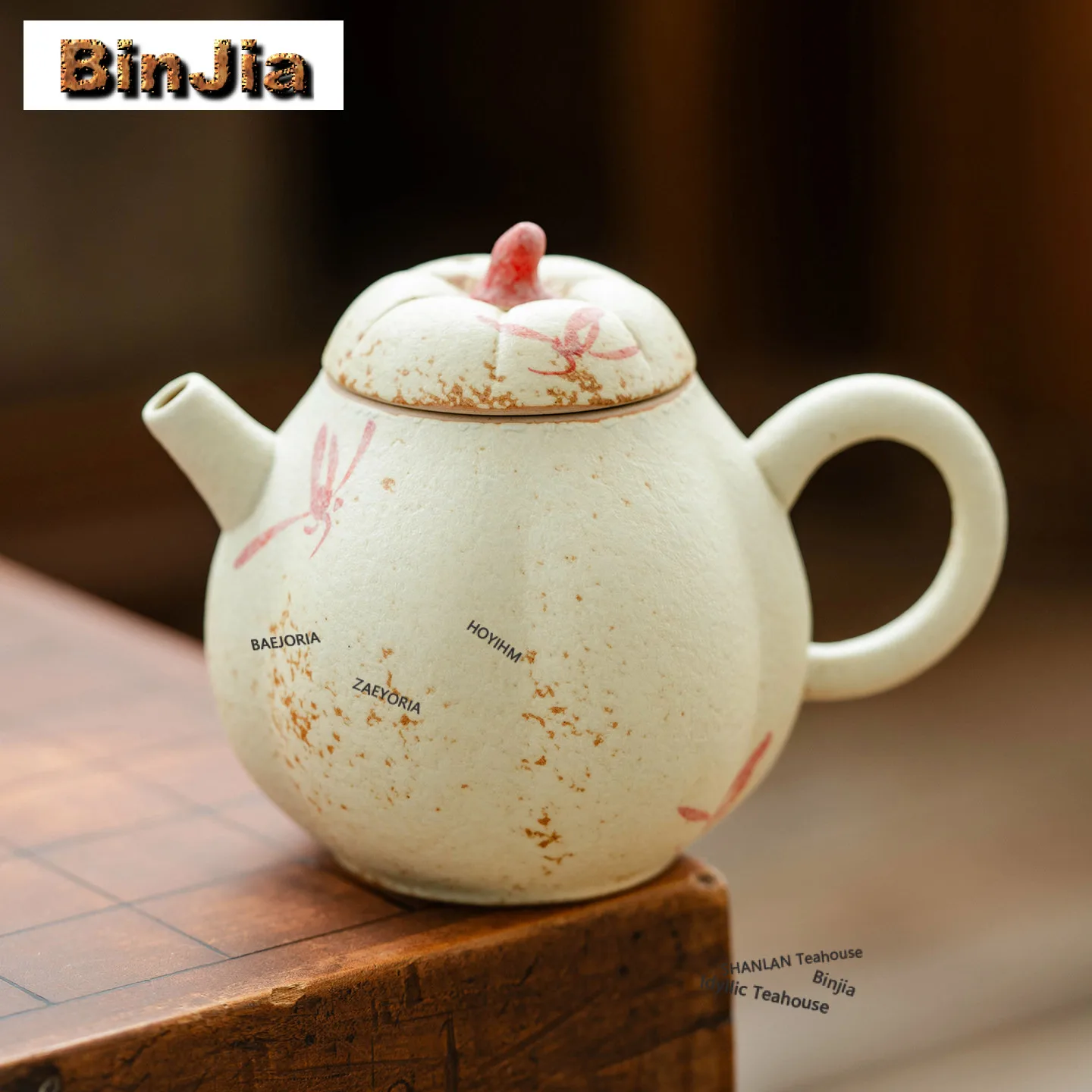 110ml Hand Painted Orchid Teapot Aesthetic Tea Infuser Pot Tea Making Kettle With Ball Hole Chinese Tea Set Supplies Decoration