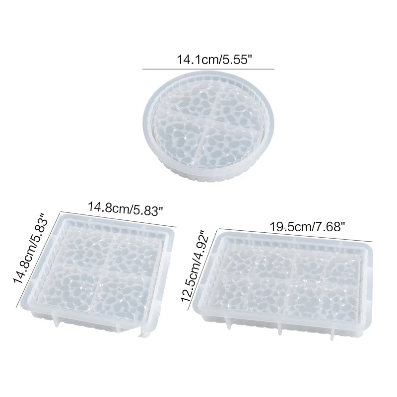 Epoxy Silicone Diamond Pattern Mold Suitable for Home Decor Table Wine Tray